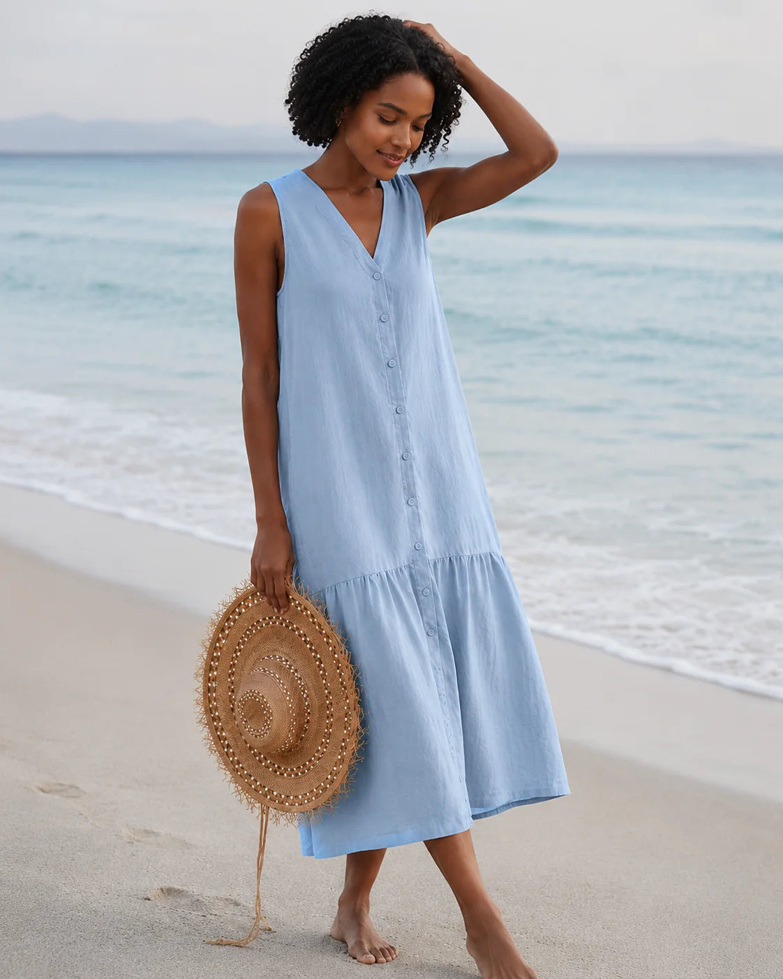 Robe Longue Ample en Coton